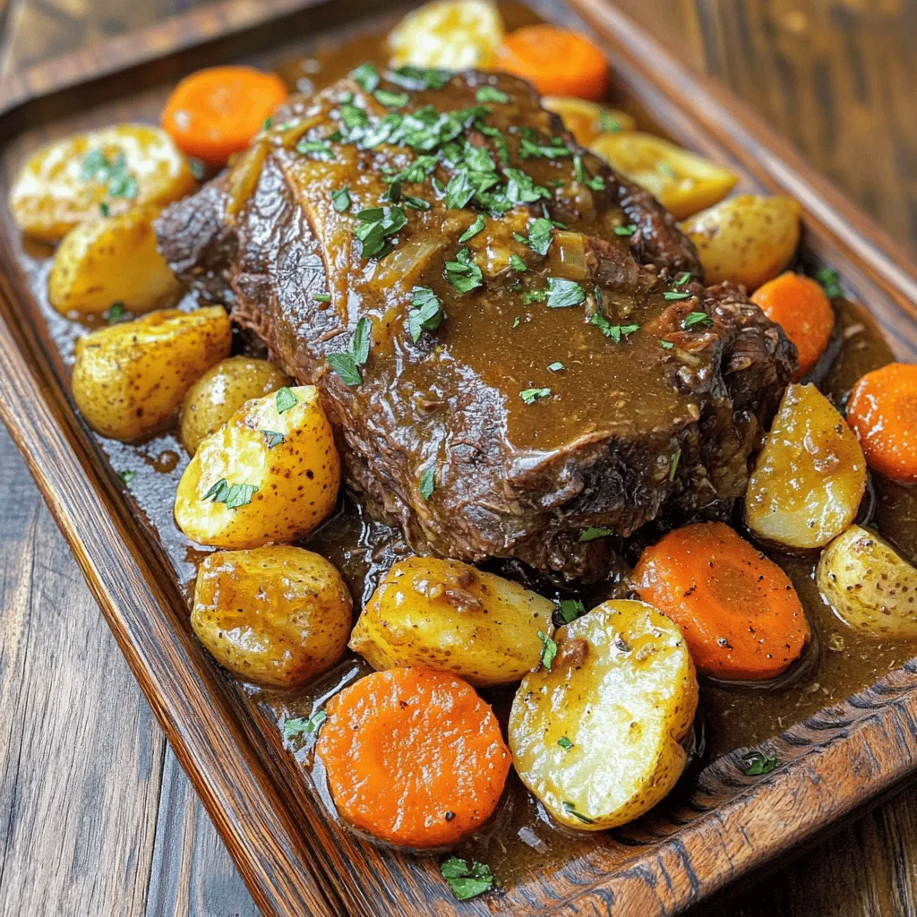 The best pot roast starts with the right ingredients. First, choose a good cut of beef. A beef chuck roast works best. It has enough fat to keep the meat juicy. Aim for 3 to 4 pounds for a perfect size.