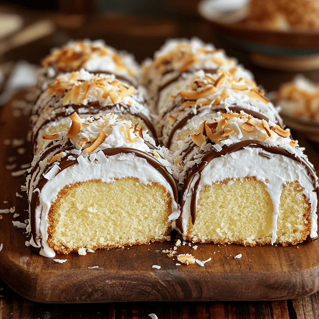 The Coconut Almond Swiss Roll Cake is simple and fun to make. You need a few key ingredients to get started.