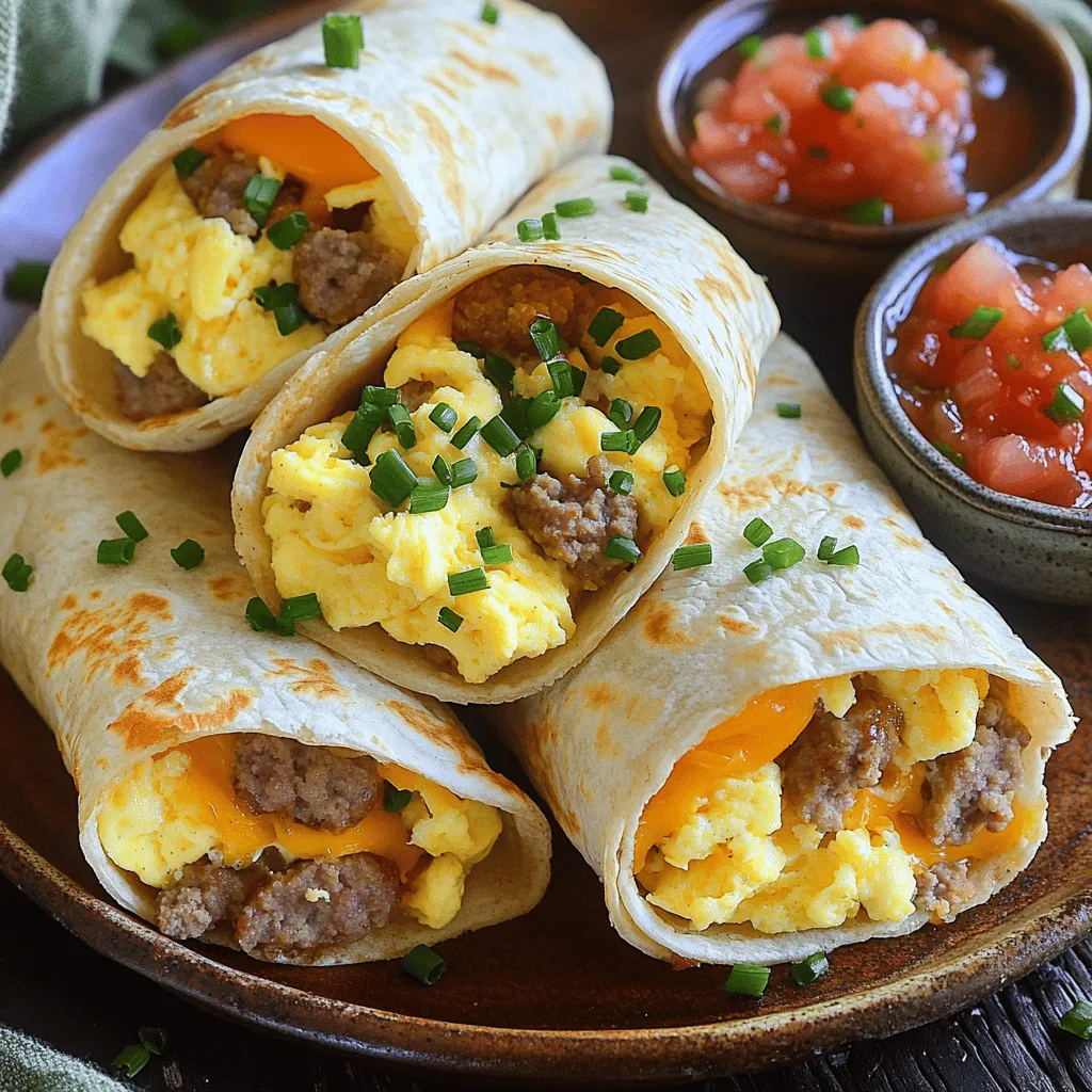To make sausage, egg, and cheese breakfast roll-ups, you need some key ingredients. The main items are: