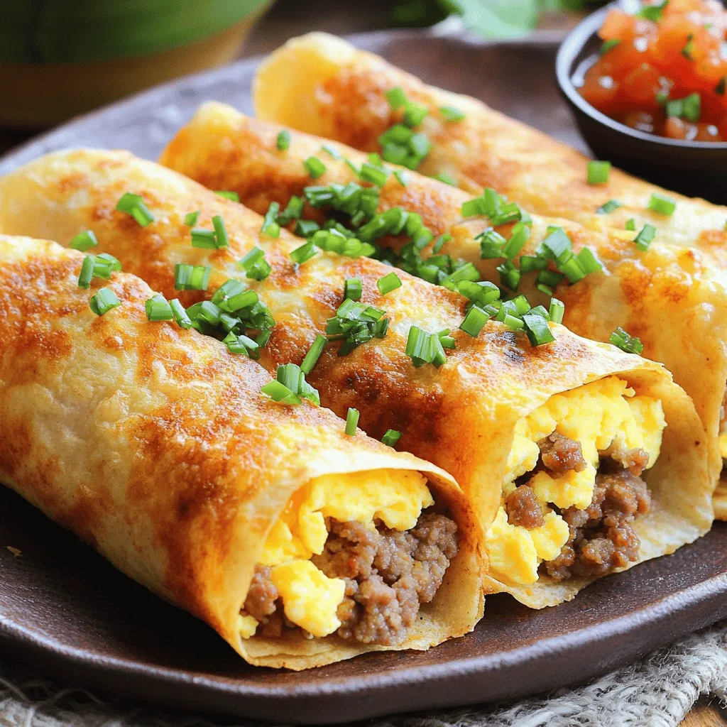 To make sausage, egg, and cheese breakfast roll-ups, you need some key ingredients. The main items are: