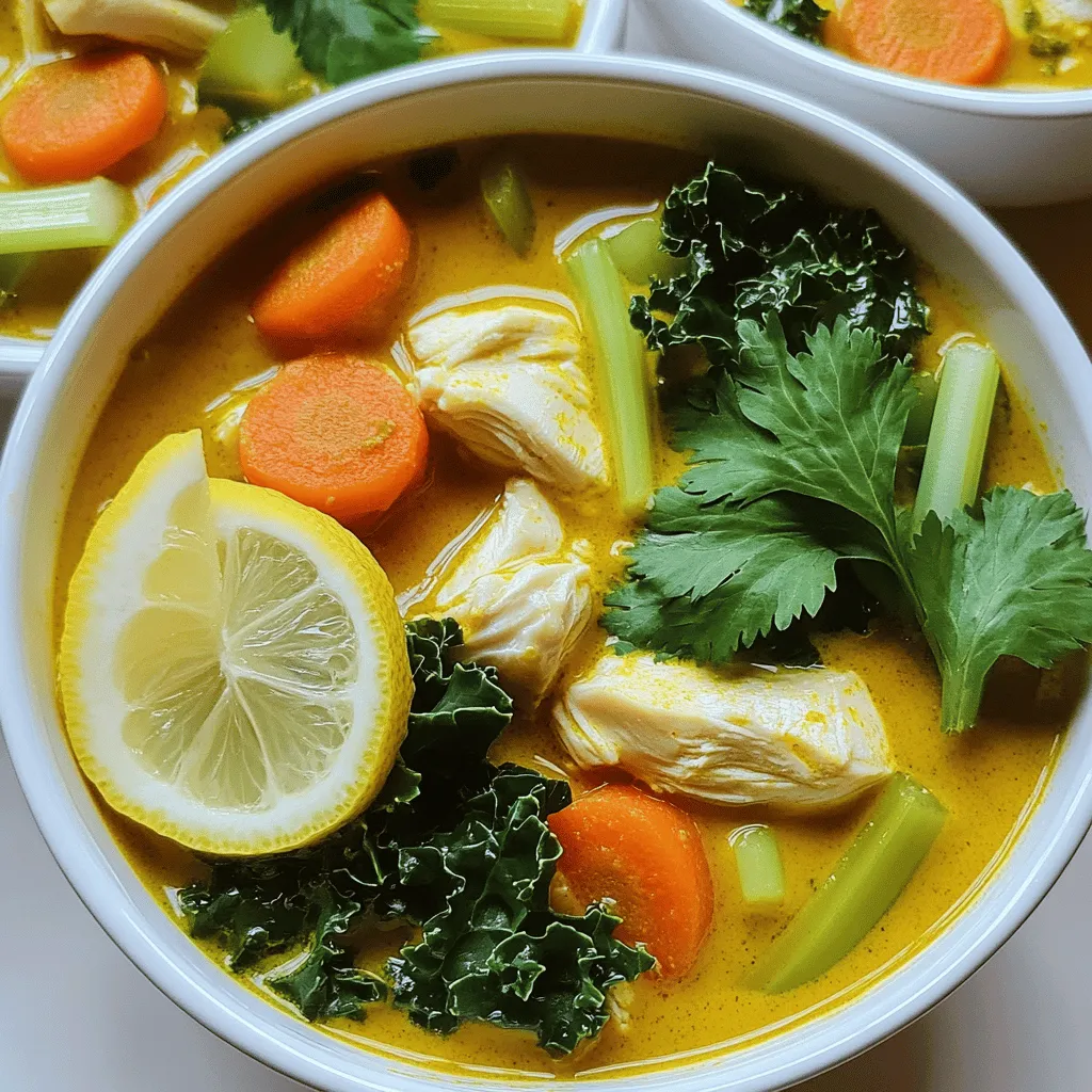 For a tasty and healthy soup, you need the right ingredients. Each one plays a big role in flavor and health. Here’s what you will find in my soothing turmeric chicken soup.
