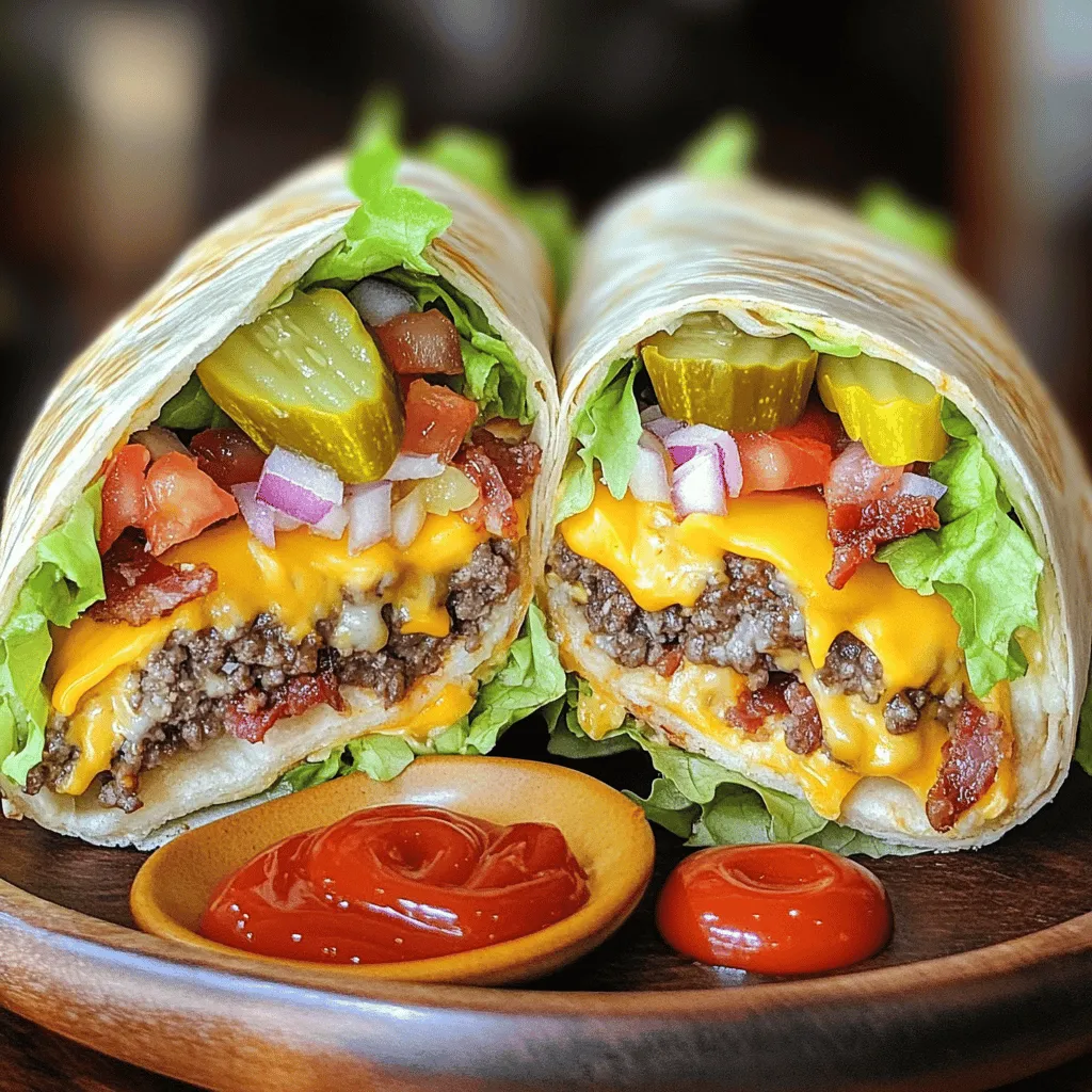 The huge bacon cheeseburger burrito is a tasty blend of flavors. It combines classic burger elements into a fun wrap. Let’s dive into what makes this meal so special.