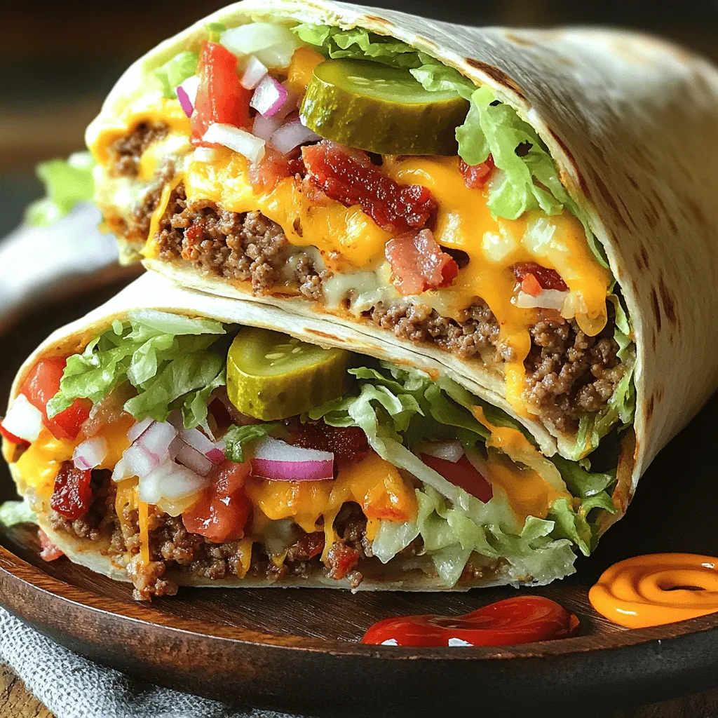 The huge bacon cheeseburger burrito is a tasty blend of flavors. It combines classic burger elements into a fun wrap. Let’s dive into what makes this meal so special.