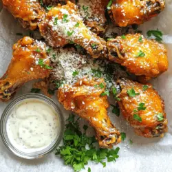 Hot truffle garlic parm wings are a delightful twist on a classic favorite. They blend rich truffle oil and tangy Parmesan cheese. These wings pack a punch with heat from hot sauce and flavor from garlic.