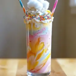 To make a cotton candy milkshake, you need a few key ingredients. First, you will need 2 cups of vanilla ice cream. This gives the shake a creamy base. Next, use 1 cup of whole milk. The milk helps blend everything smoothly. You will also need 1 cup of cotton candy, fluffy and fresh. This is the star of the show!