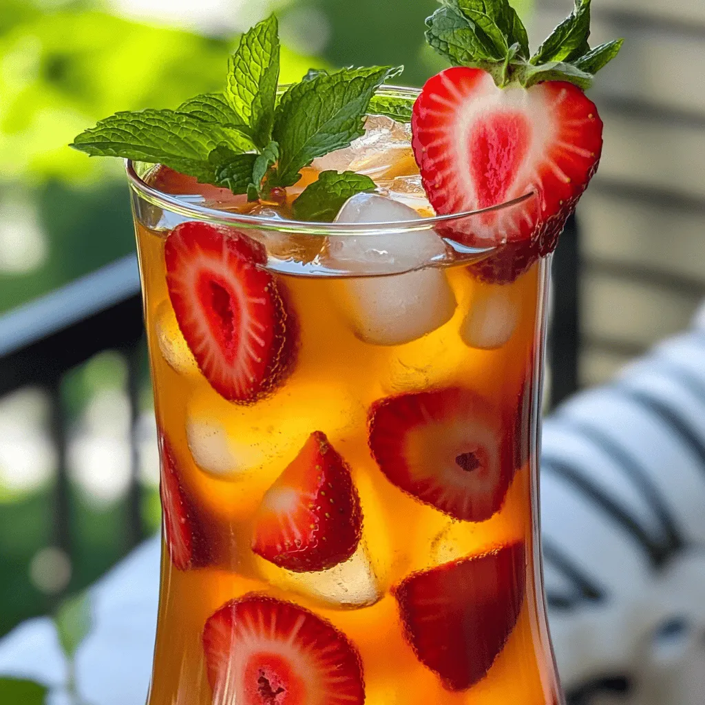 For a great strawberry sweet tea recipe, you need just a few simple ingredients. The main star is fresh strawberries. They bring a natural sweetness and bright flavor. You also need black tea bags. They give the tea its rich base. The sugar adds sweetness, but you can adjust it to your taste. Fresh lemon juice gives a nice zing that balances the sweetness.