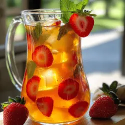 For a great strawberry sweet tea recipe, you need just a few simple ingredients. The main star is fresh strawberries. They bring a natural sweetness and bright flavor. You also need black tea bags. They give the tea its rich base. The sugar adds sweetness, but you can adjust it to your taste. Fresh lemon juice gives a nice zing that balances the sweetness.