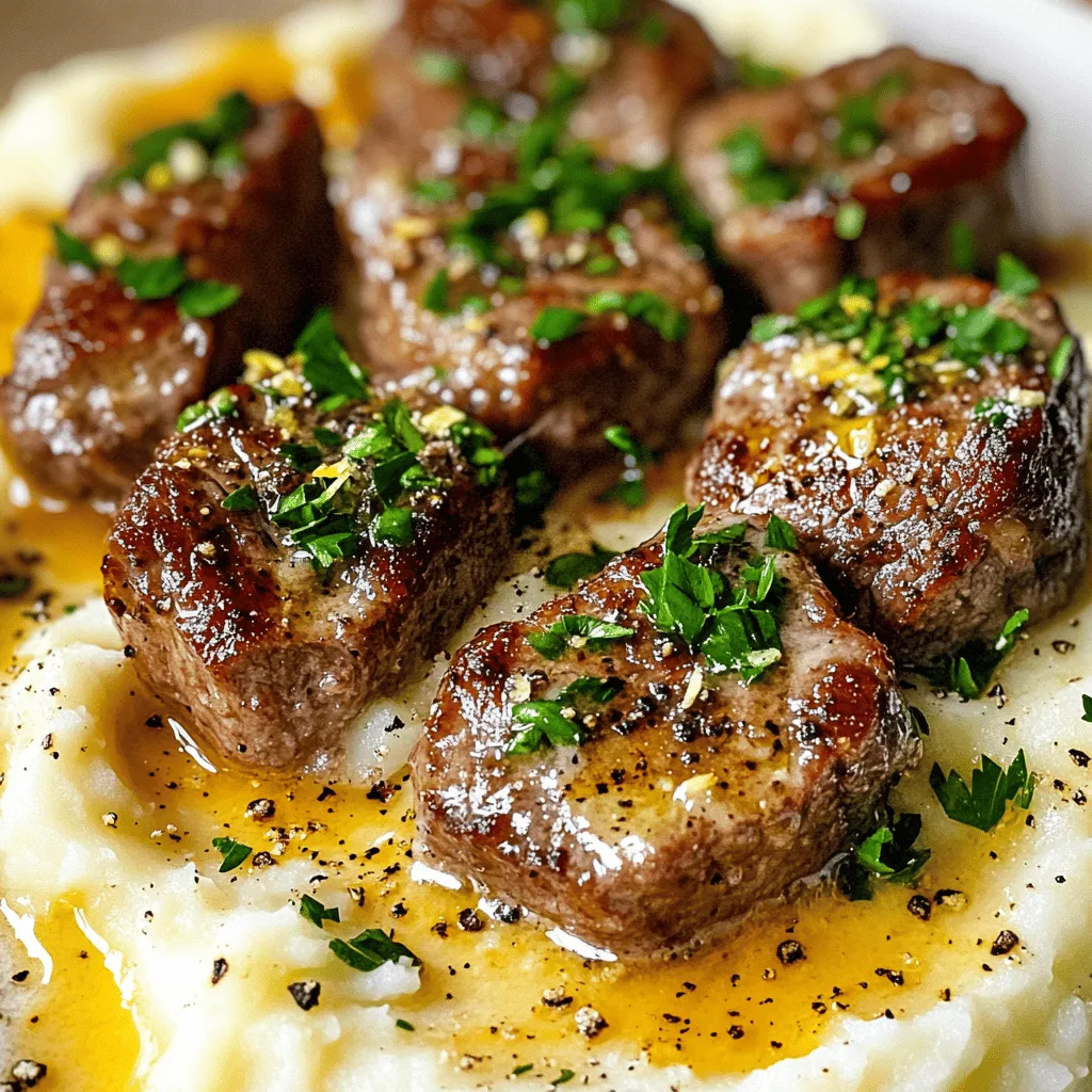 The right ingredients make all the difference in your tender steak bites. Start with 1 pound of sirloin steak. Cut it into bite-sized cubes. This cut has the perfect balance of flavor and tenderness.