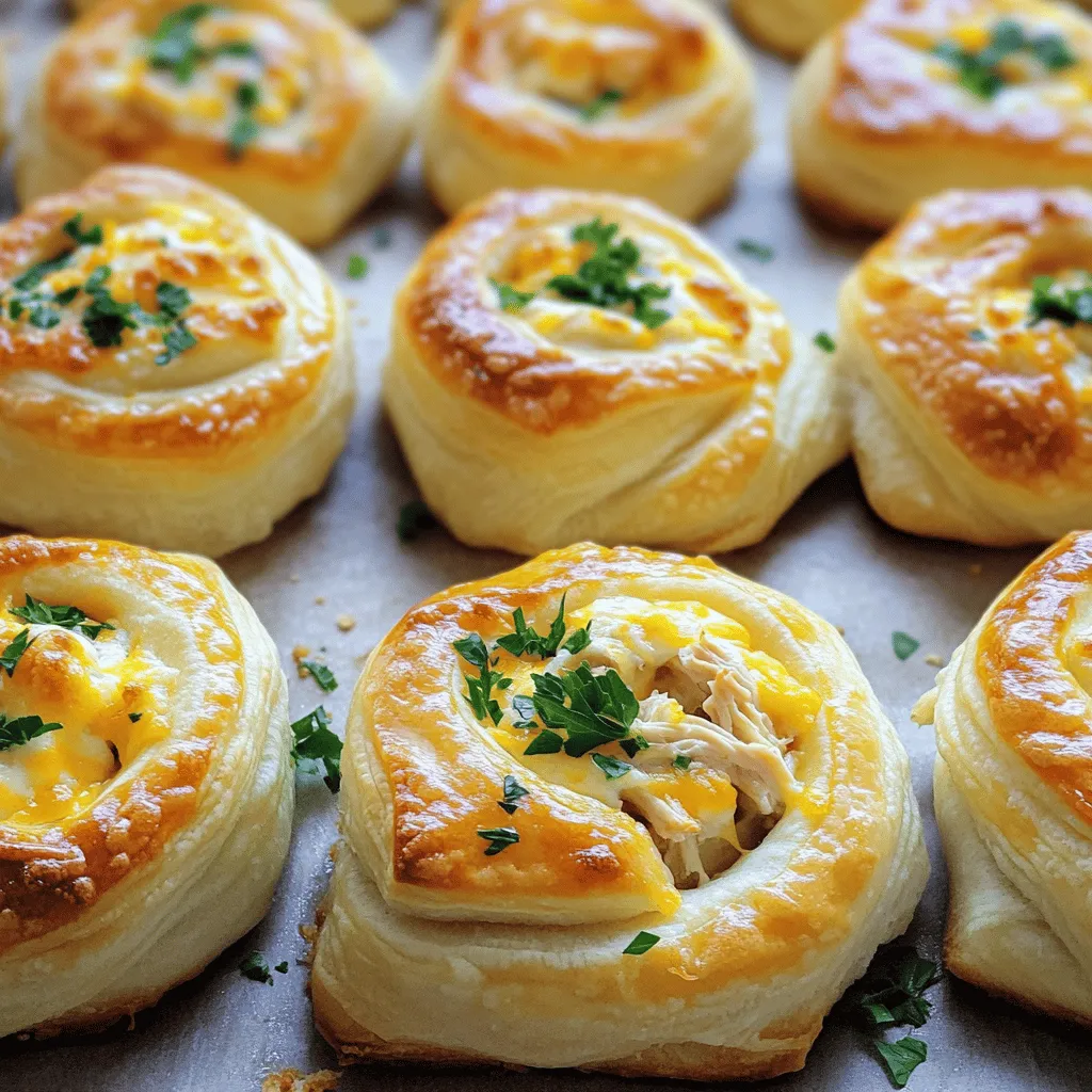 The cheesy chicken crescent rolls recipe shines with simple, tasty ingredients. You will need just a few items to create this delicious dish. First, grab one can of crescent roll dough. This dough puffs up beautifully and wraps around the filling.
