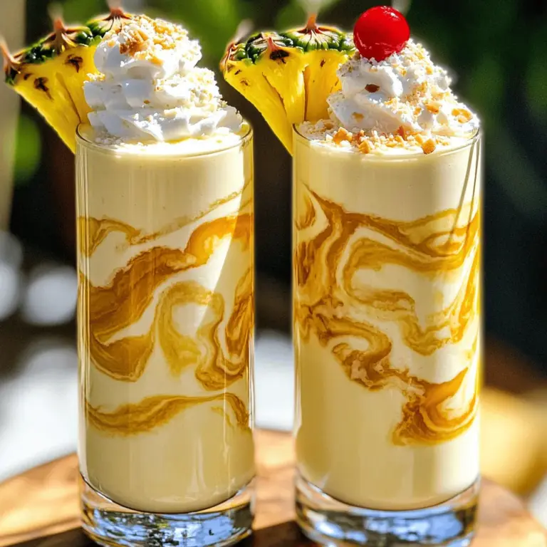 To make a Pina Colada milkshake, you need simple, tasty ingredients. The main base is vanilla ice cream. This gives the shake a rich and creamy texture. Coconut milk adds a tropical flavor, making your drink feel like a vacation. You can use canned coconut milk or fresh coconut milk options. Both work well, so choose what you like best.