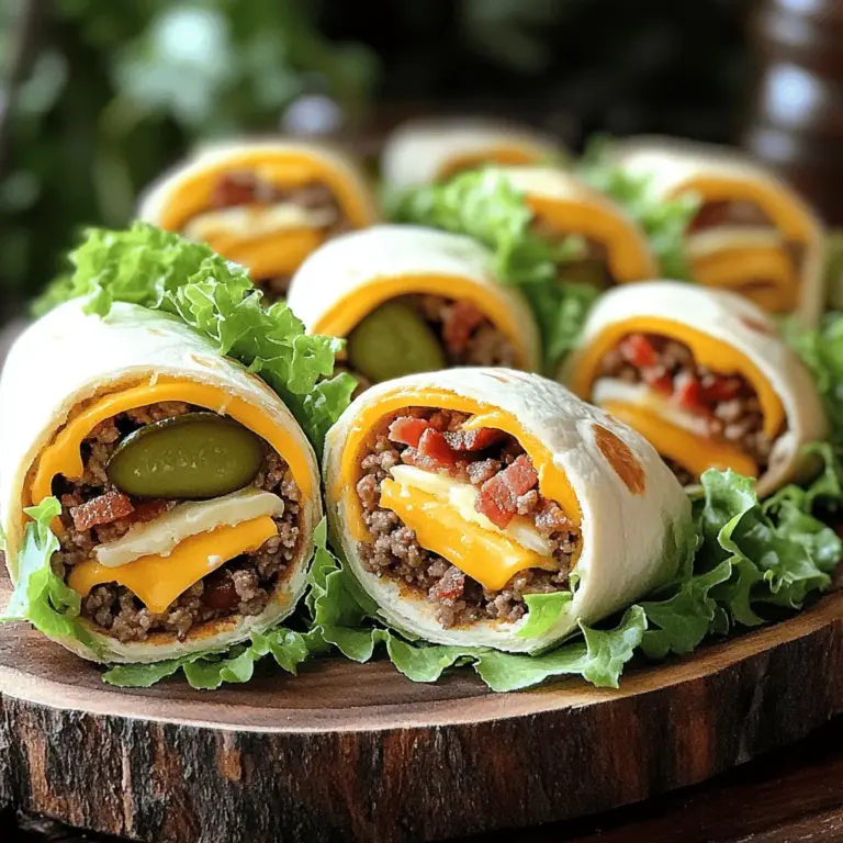 To make ultimate bacon cheeseburger tortilla roll-ups, you need several key ingredients. These ingredients create a rich and tasty filling.