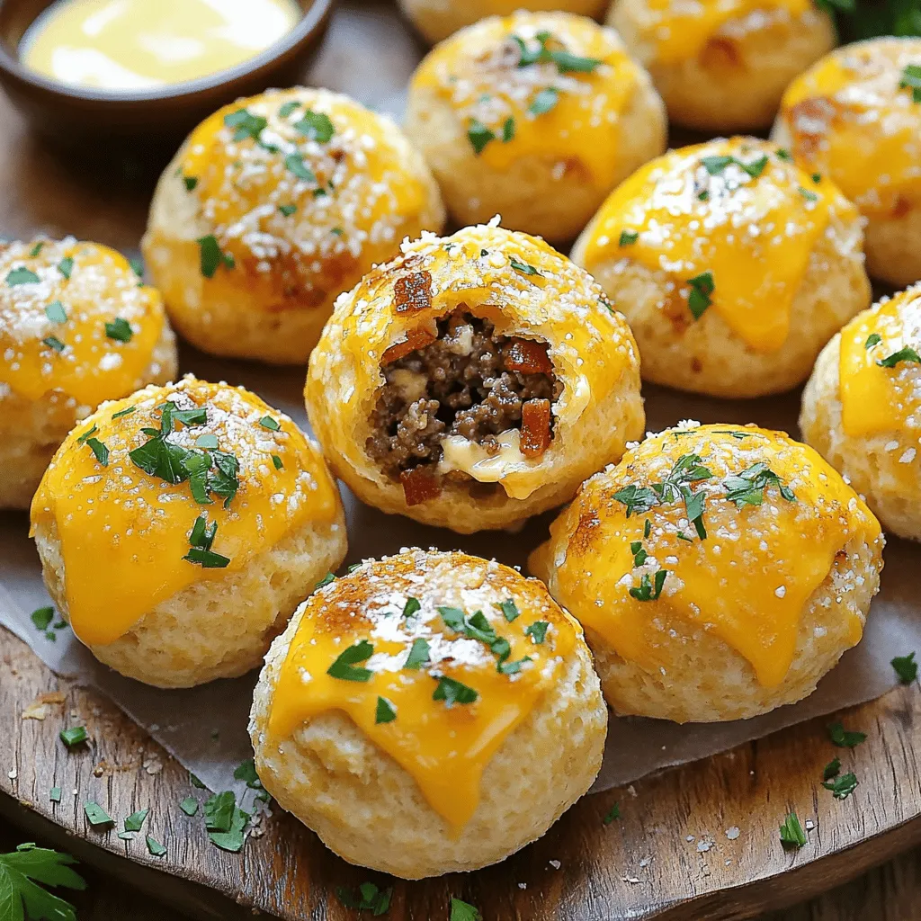 The key to making Garlic Parmesan Bacon Cheeseburger Bombs lies in the ingredients. Here are the essentials: