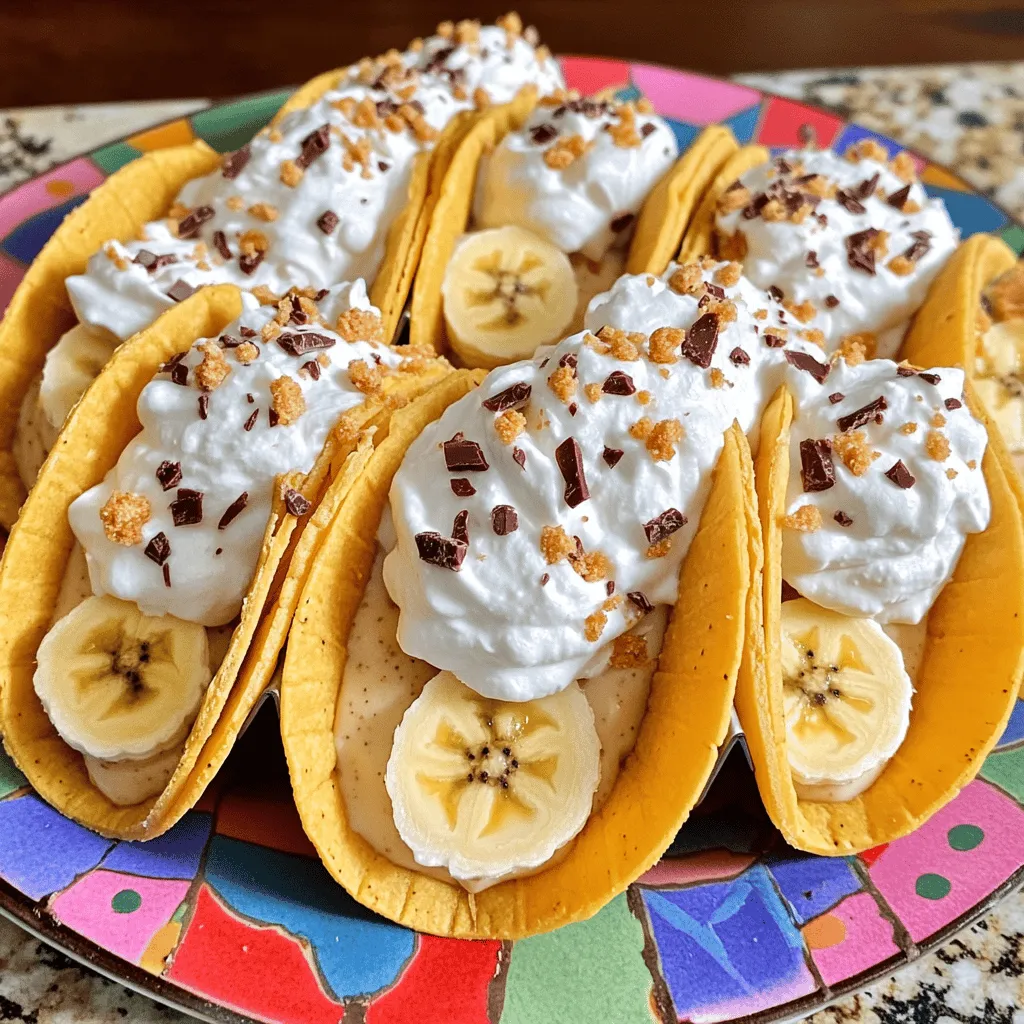 A banana pudding taco is a fun twist on a classic dessert. It combines the creamy goodness of banana pudding with a crunchy taco shell. The shell is made from a simple dough that bakes into a perfect shape. You fill it with banana pudding, banana slices, and whipped cream. It’s a dessert that feels like a party in your mouth!