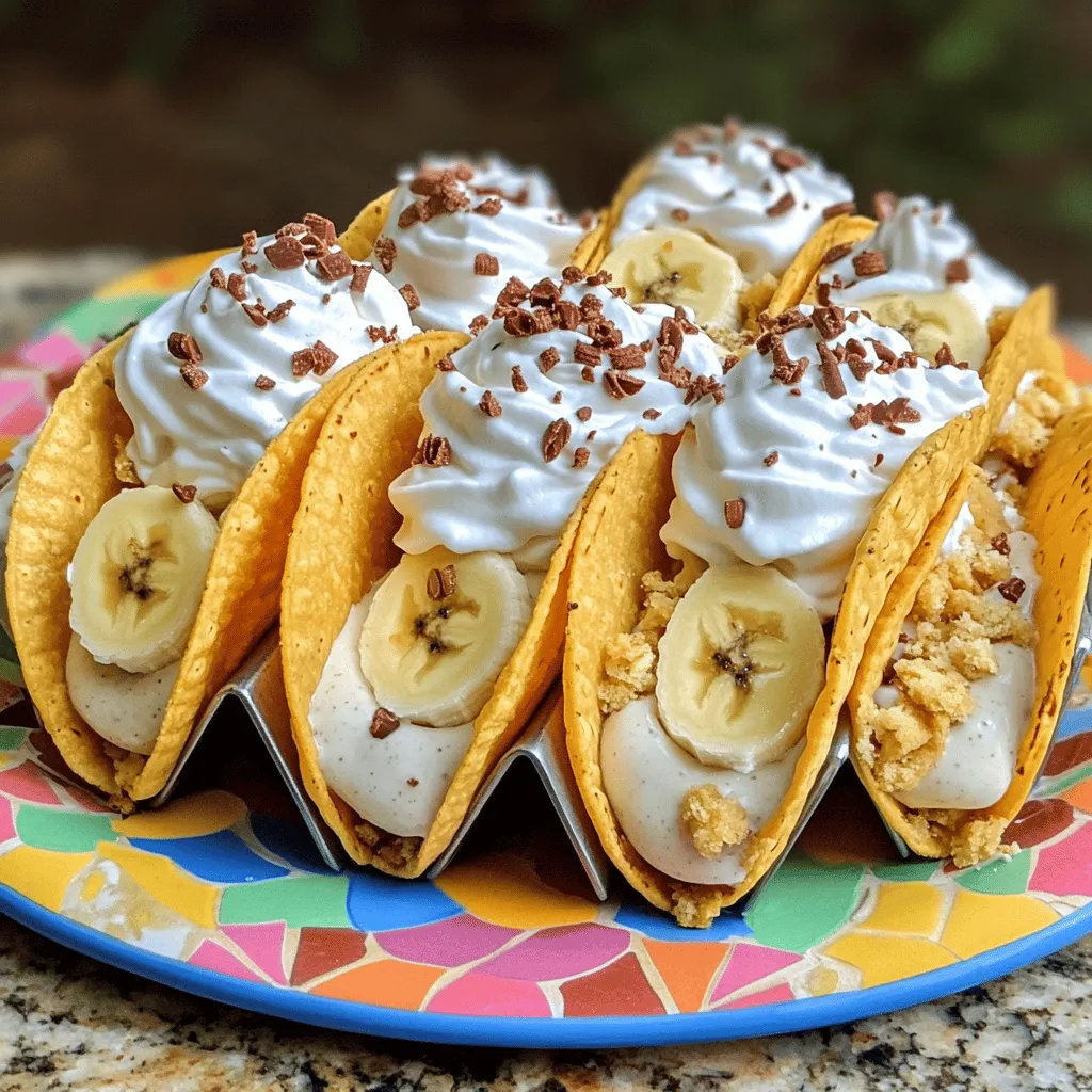 A banana pudding taco is a fun twist on a classic dessert. It combines the creamy goodness of banana pudding with a crunchy taco shell. The shell is made from a simple dough that bakes into a perfect shape. You fill it with banana pudding, banana slices, and whipped cream. It’s a dessert that feels like a party in your mouth!