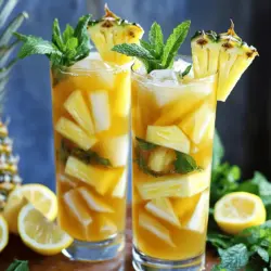 To make a lemony pineapple iced tea, you need fresh and bright flavors. This drink is simple and fun. Let’s dive into the steps!