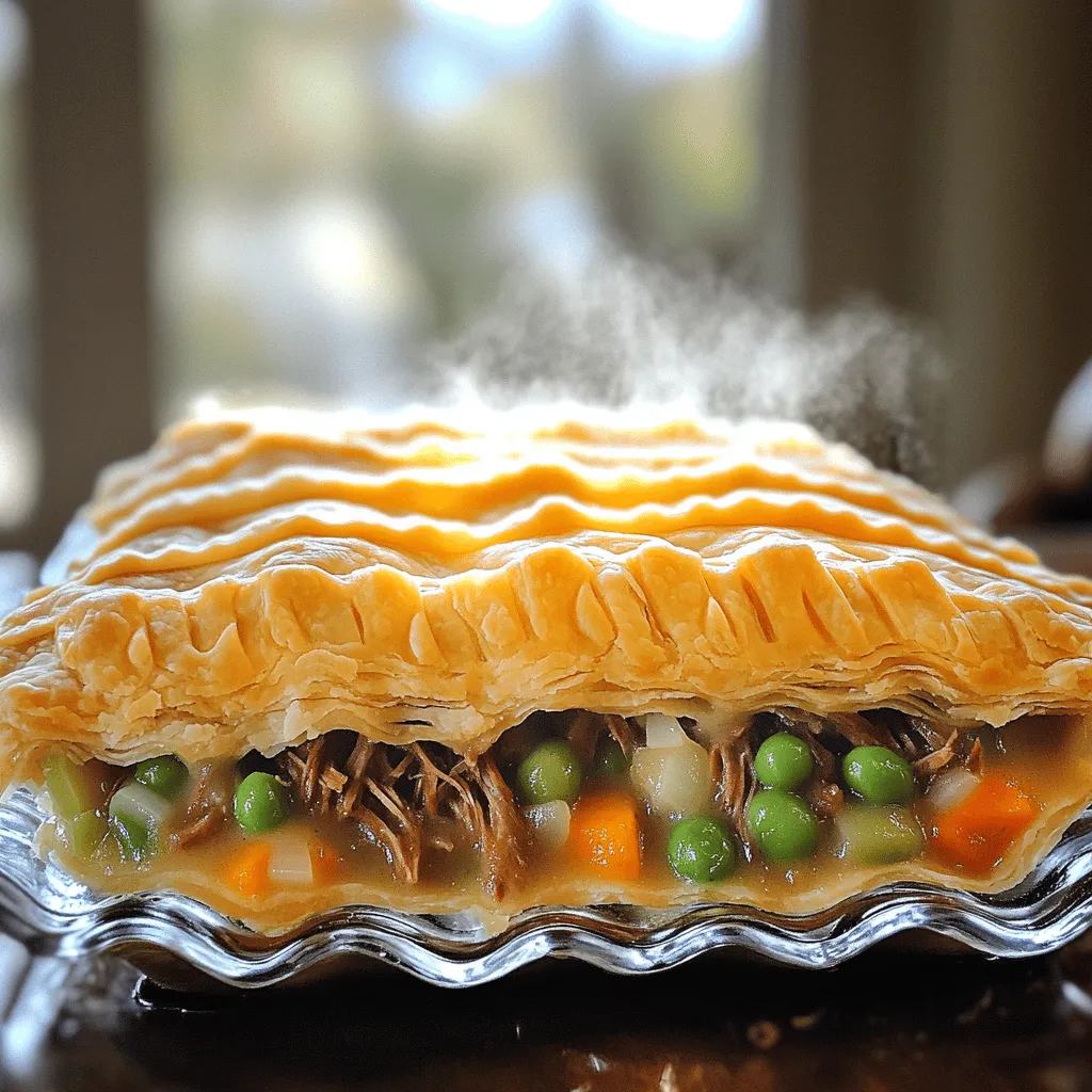 A brisket pot pie is a warm and filling dish. The key ingredients create rich flavors. The main star here is brisket.