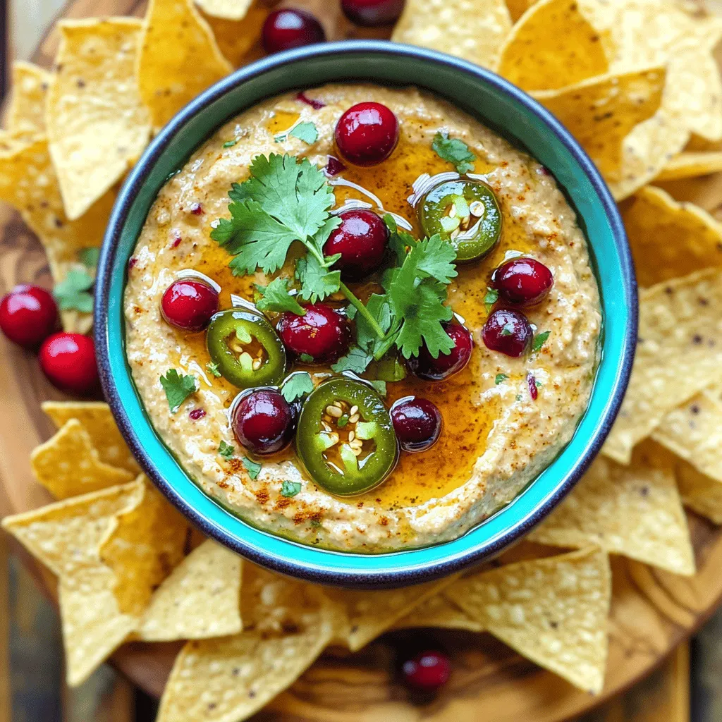 Cranberry Jalapeño Dip has a few key ingredients that make it special. The main ingredient is cranberries. You can use fresh or frozen. I love using fresh cranberries for their bright flavor. They give the dip a sweet and tart taste.