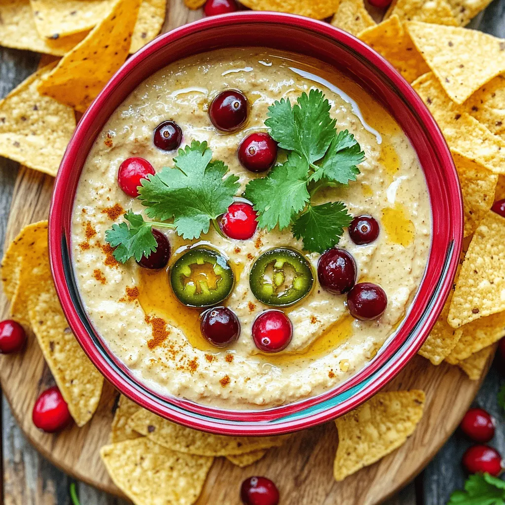 Cranberry Jalapeño Dip has a few key ingredients that make it special. The main ingredient is cranberries. You can use fresh or frozen. I love using fresh cranberries for their bright flavor. They give the dip a sweet and tart taste.