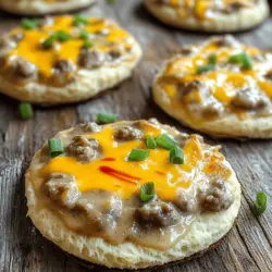 Biscuits and Sausage Gravy Breakfast Pizza Delight