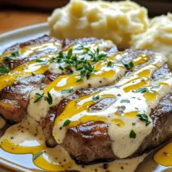 Succulent Steak with Garlic Cream Sauce Delightful Dish