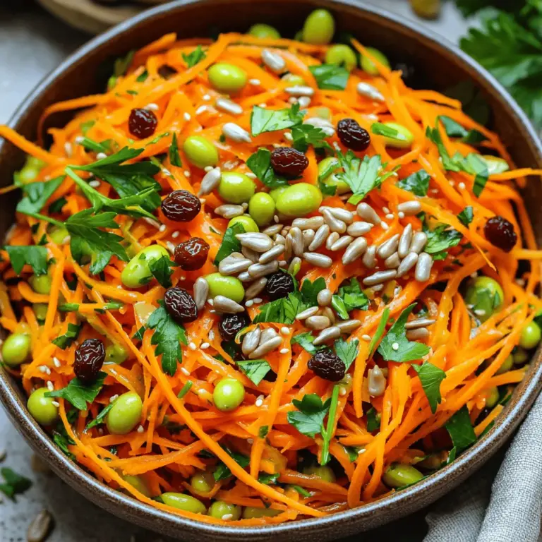 To create a vibrant shredded carrot salad, gather these fresh ingredients: