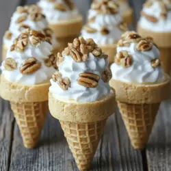 When making Mini Cheesecake Praline Cones, you need the right ingredients for a tasty treat. Here’s a full list of what you will need: