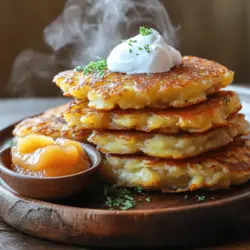 To make tasty German potato pancakes, you need specific ingredients. Here’s what you will need: