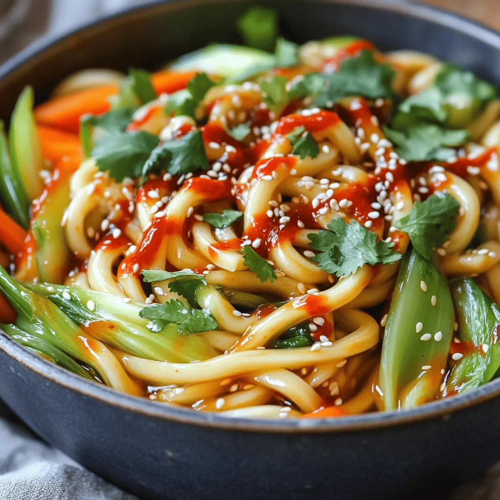 To make Chili Oil Udon Noodles, you’ll need these ingredients: