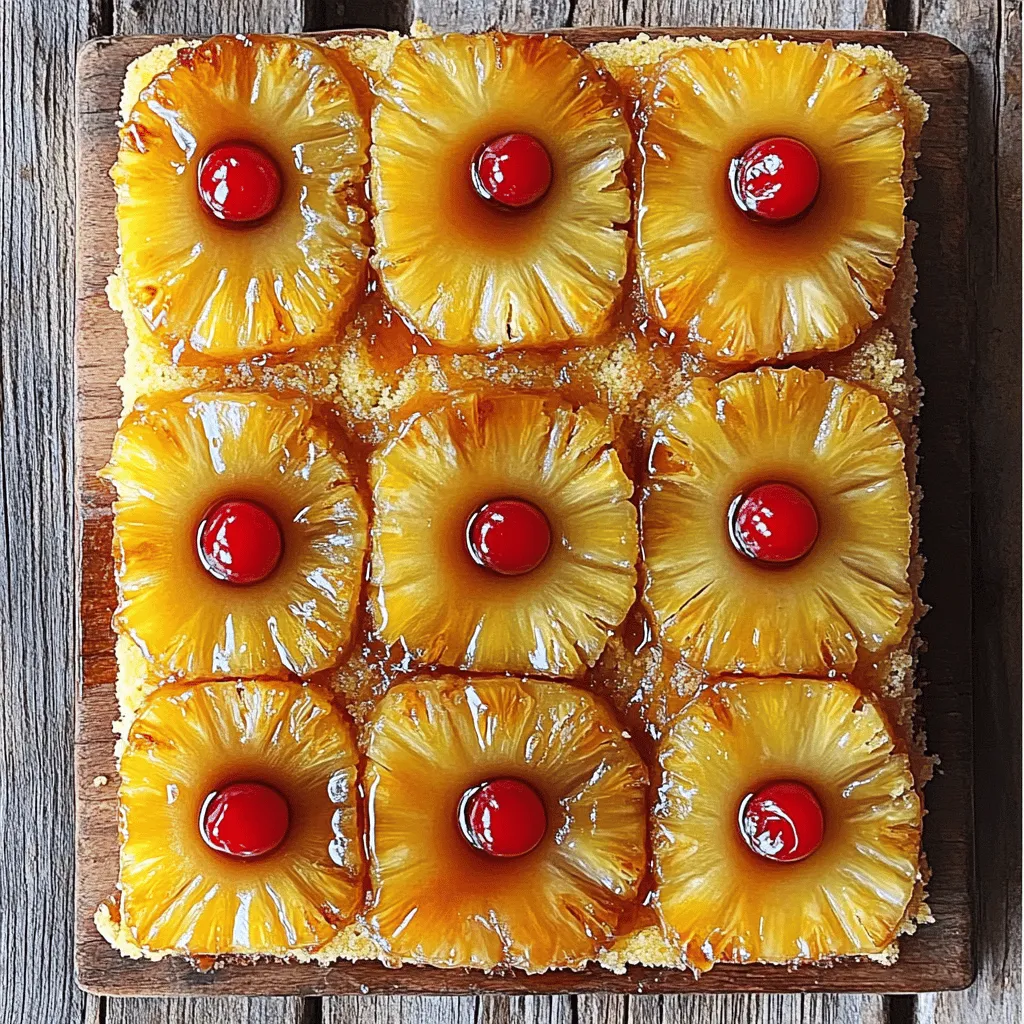 To make the best pineapple upside down cake, you need a few key ingredients. Each one plays a big role in creating that sweet and tangy flavor.