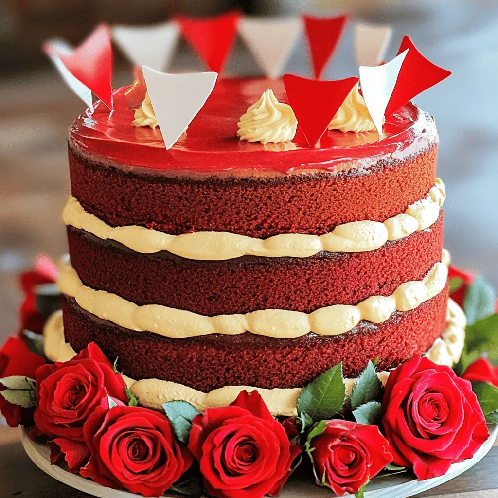 To make a red velvet layer cake, you need the following key ingredients: