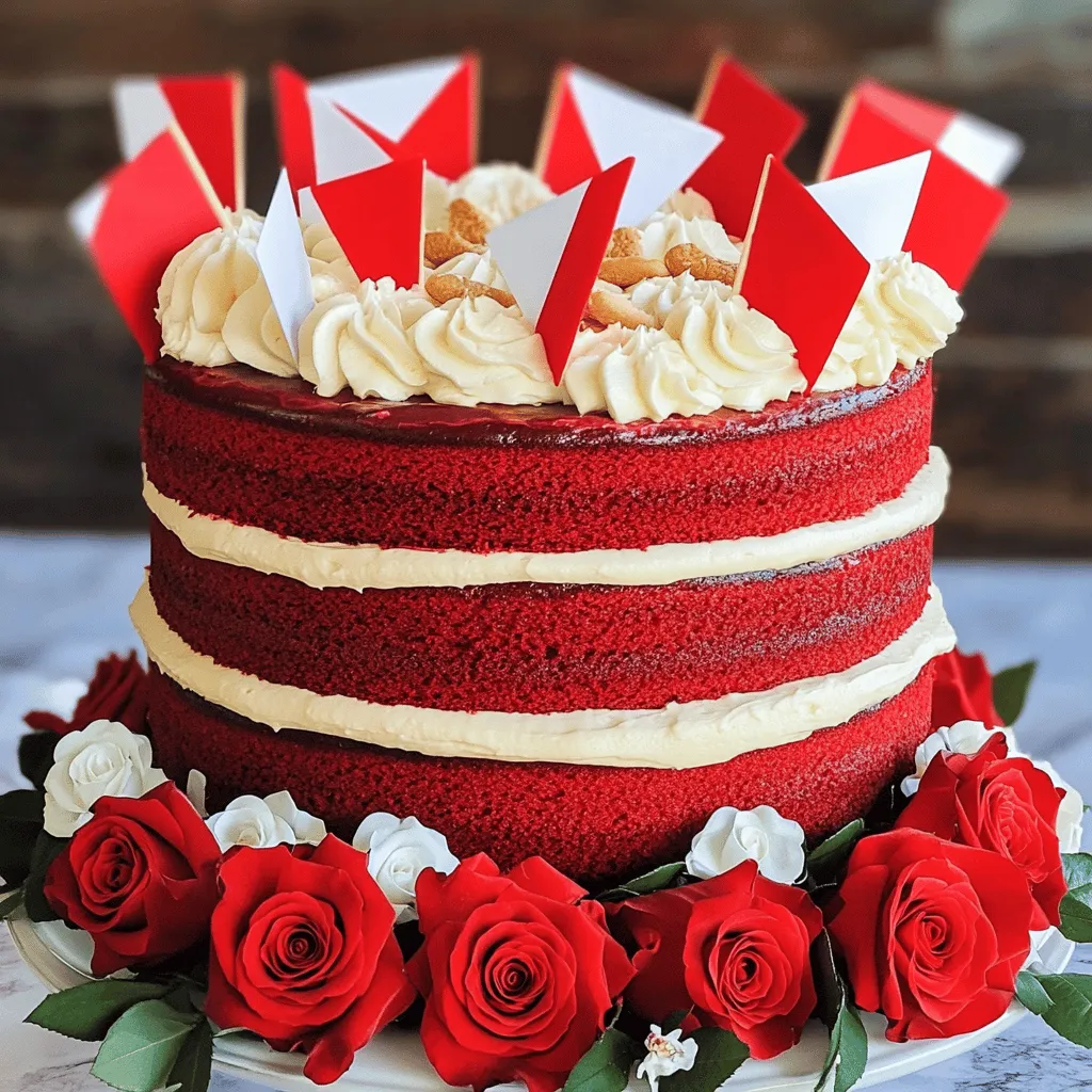 To make a red velvet layer cake, you need the following key ingredients: