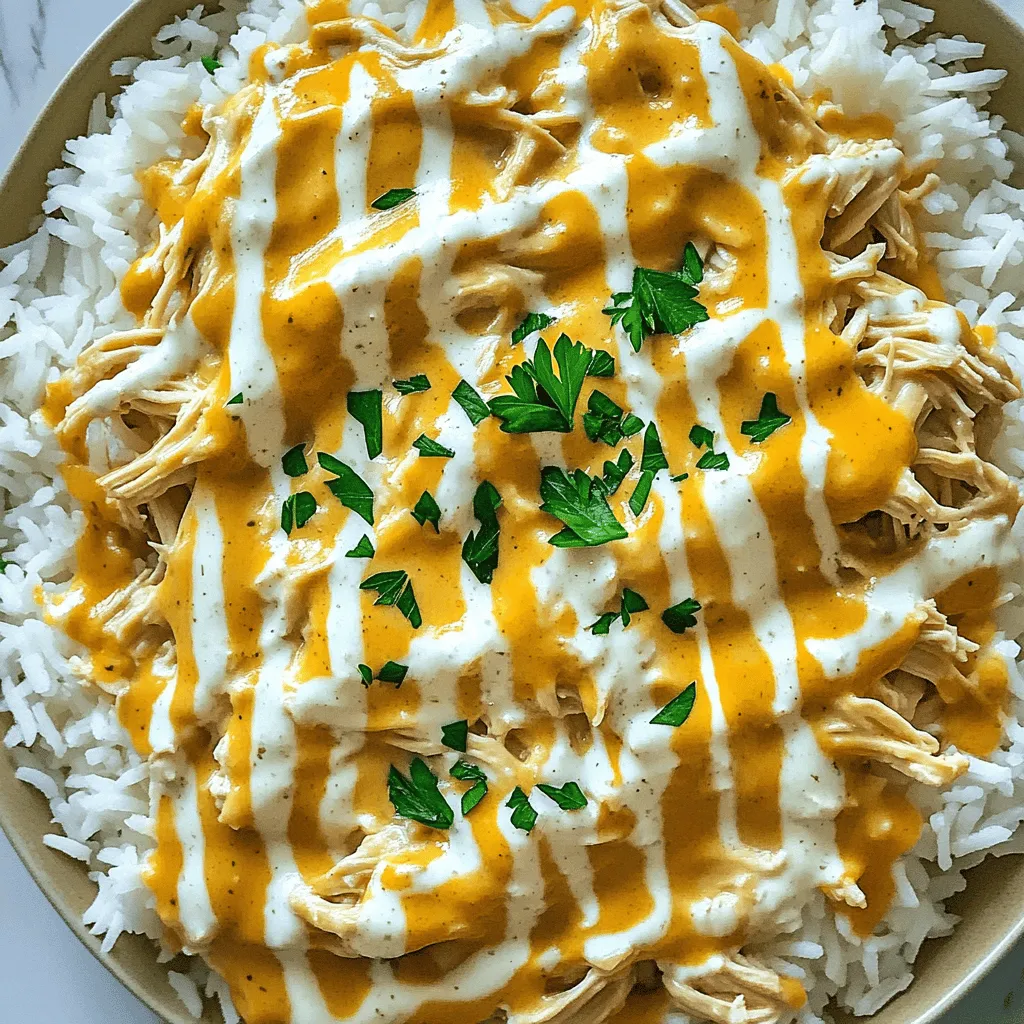 To make Crockpot Angel Chicken, you will need: - 4 boneless, skinless chicken breasts - 1 (10.5 oz) can cream of chicken soup - 1 (8 oz) package cream cheese, softened - 1 packet (1 oz) ranch seasoning mix - 1 cup chicken broth - 1 tablespoon minced garlic - Salt and pepper to taste - Fresh parsley, chopped (for garnish) - Cooked rice or pasta (for serving) If you want to swap some ingredients, here are some ideas: - You can replace cream of chicken soup with cream of mushroom or a homemade version. - Use Greek yogurt instead of cream cheese for a lighter option. - For a spicy kick, add some hot sauce to the sauce mix. - If you don’t have ranch seasoning, mix dried herbs like dill, parsley, and onion powder. - Low-sodium chicken broth can reduce the salt content. For the chicken, feel free to use thighs instead of breasts. They add great flavor too! This dish is a hearty meal. Here’s a rough estimate per serving: - Calories: 450 - Protein: 38g - Carbs: 10g - Fat: 30g - Fiber: 0g Keep in mind that the values may change based on ingredient brands and serving sizes. For the full recipe, you can refer to the original source. To start, gather your ingredients. You will need: - 4 boneless, skinless chicken breasts - 1 (10.5 oz) can cream of chicken soup - 1 (8 oz) package cream cheese, softened - 1 packet (1 oz) ranch seasoning mix - 1 cup chicken broth - 1 tablespoon minced garlic - Salt and pepper to taste - Fresh parsley, chopped (for garnish) - Cooked rice or pasta (for serving) First, place the chicken breasts in the bottom of the crockpot. This is your base for the dish. Next, in a medium bowl, mix the cream of chicken soup, cream cheese, ranch seasoning, chicken broth, minced garlic, salt, and pepper. Stir until everything is blended well. This mix gives the dish its rich flavor. Pour the creamy mixture over the chicken. Make sure all the chicken gets coated. Cover the crockpot with the lid. Now, set your crockpot to low for 6-7 hours or high for 3-4 hours. The chicken should be tender and fully cooked when time is up. The sauce will thicken and become creamy. Once the chicken is done, use two forks to shred it right in the crockpot. Stir the chicken into the creamy sauce until it’s well mixed. Taste your dish and adjust the seasoning if needed. You can add more salt or pepper to make it just right. Serve the angel chicken over cooked rice or pasta. Drizzle plenty of the creamy sauce on top. Finish with a sprinkle of fresh parsley for color and flavor. Enjoy every bite of your simple and flavorful dinner! For more details, check the Full Recipe. To get the best flavor from your Crockpot Angel Chicken, start with fresh ingredients. Use high-quality cream cheese and ranch seasoning. These will give your dish a rich taste. You can also add herbs like thyme or rosemary for extra flavor. Mixing in some sautéed mushrooms can add depth too. Don't forget to taste the sauce before serving. This helps you adjust the seasoning to your liking. Many people overcook chicken in the crockpot. This can make it dry and tough. To avoid this, check the chicken after 6 hours on low. If it shreds easily, it's done. Another mistake is not using enough liquid. The sauce needs moisture to stay creamy. If your sauce looks thick, add a little more chicken broth. This keeps everything smooth and delicious. Cooking time can change based on your crockpot model. If you have a newer model, it may cook faster. Check your chicken at the minimum time. If you are using frozen chicken, add an extra hour. Remember, the chicken should reach 165°F to be safe. Always use a meat thermometer for accuracy. Adjust your cooking time based on these factors for the perfect meal. Enjoy your Crockpot Angel Chicken with rice or pasta for a hearty dinner. For the full recipe, check out the detailed steps above! {{image_2}} You can change up the base of your Angel Chicken for more fun. Swap the ranch seasoning for Italian herbs for a different taste. Try adding in vegetables like broccoli or spinach for extra nutrition. You can also use different types of cheese, like mozzarella or gouda, to add a creamy twist. If you like heat, sprinkle in some red pepper flakes or diced jalapeños. All these changes can make your dish unique and delicious. Want to bring global flavors to your table? Consider a Mexican spin by adding taco seasoning and black beans. Top it off with fresh cilantro and a squeeze of lime. For an Asian flair, mix in soy sauce and ginger. Serve it over rice with sesame seeds for a pop of flavor. Each twist can give your Crockpot Angel Chicken a whole new life and keep dinner exciting. To enjoy your Angel Chicken, serve it over rice or pasta. The creamy sauce pairs well with both. You can also serve it in a bowl with crusty bread to soak up the sauce. For a lighter meal, try it on a bed of leafy greens. Don’t forget to sprinkle fresh parsley on top for a bright finish. Each serving is a warm, comforting hug on a plate! For the complete recipe, check the Full Recipe. To store your leftover Crockpot Angel Chicken, let it cool first. Place it in an airtight container. Make sure to cover it well. This keeps the chicken moist and tasty. You can store it in the fridge for up to 3 days. If you want to keep it longer, freezing is a good option. When you're ready to eat your leftovers, reheating is easy. You can use a microwave or a stovetop. If using a microwave, place the chicken in a bowl covered with a lid. Heat in short bursts, stirring in between. If using the stovetop, warm it in a pan on low heat. Stir gently until warmed through. You want the chicken hot but not dry. Freezing your Crockpot Angel Chicken helps save it for later. To freeze, place the chicken in a freezer-safe container or bag. Remove as much air as possible. Label it with the date and type. The chicken will stay good for about 2-3 months in the freezer. When you're ready to eat it, thaw it overnight in the fridge. Then, reheat as mentioned above. This keeps it tasty and safe to eat. You can tell the chicken is done by checking its internal temperature. Use a meat thermometer to check if it reads 165°F. The chicken should be white and tender, not pink in the center. If it shreds easily, it’s cooked just right. Yes, you can make this dish ahead of time. Just prepare the chicken and sauce as directed, then store it in the fridge for up to 24 hours. You can also freeze the mixture for up to three months. Just thaw in the fridge before cooking. I recommend serving this dish with cooked rice or pasta. The creamy sauce pairs well with both. You can also add a side of steamed veggies or a fresh salad for balance. This makes the meal more colorful and healthy. Absolutely! Crockpot Angel Chicken is perfect for meal prep. You can divide the cooked chicken into portions and store them in containers. It stays tasty in the fridge for about four days. Just reheat when you’re ready to eat. Yes, you can use frozen chicken breasts. Just add an extra hour to the cooking time on low. Make sure they have enough time to cook through. It’s a great way to use what you have on hand without thawing first. For the full recipe, check out the detailed instructions. Crockpot Angel Chicken is easy and tasty. We covered the right ingredients, step-by-step cooking, and tips to avoid mistakes. You learned how to add your twist for variety. Proper storage keeps your leftovers fresh and ready to go. In short, this dish is great for busy days. Make sure you try it soon! Enjoy simple, delicious meals that everyone loves.