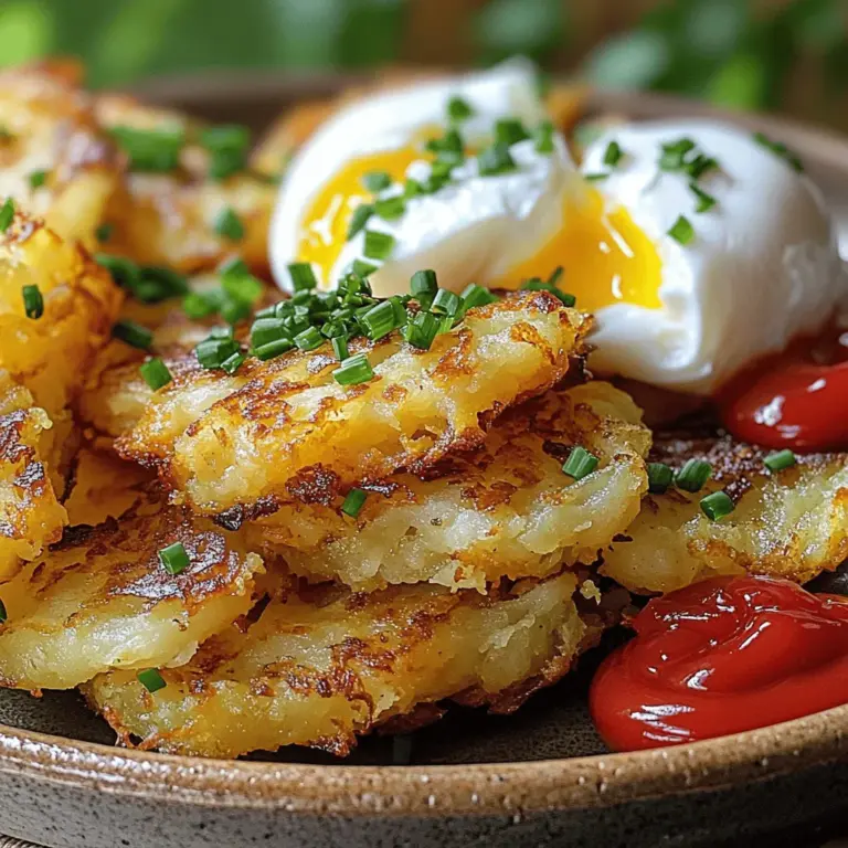 To make crispy hash browns, you need a few key items: - 4 large russet potatoes, peeled - 1 small onion, finely grated - 2 tablespoons all-purpose flour - 1 teaspoon baking powder - 1 teaspoon garlic powder - 1 teaspoon paprika - Salt and pepper to taste - 1/4 cup vegetable oil or clarified butter (for frying)