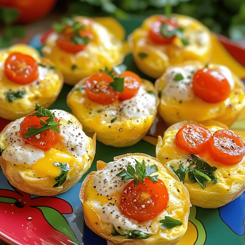 To make veggie and cheese omelet bites, you need simple and fresh ingredients. This recipe is quick and easy. It takes only about 30 minutes from start to finish. You can make 12 tasty bites, perfect for a snack or breakfast.