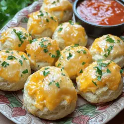 To make these tasty garlic butter cheese bombs, you need: - 1 can of Pillsbury refrigerated biscuits (8 count) - 1 cup shredded cheddar cheese - 4 tablespoons unsalted butter, melted - 2 cloves garlic, minced - 1 teaspoon dried parsley - ½ teaspoon garlic powder - ½ teaspoon onion powder - Salt and pepper to taste - Marinara sauce for dipping (optional)