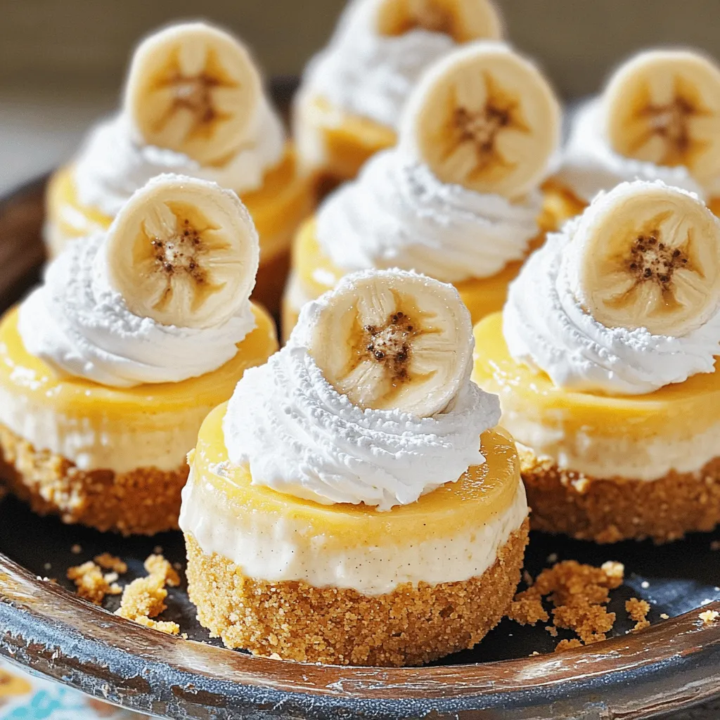 Here’s what you need for these delightful mini banana pudding cheesecakes: