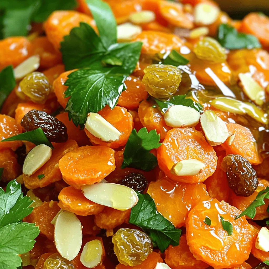 To make Moroccan Raw Carrot Salad with Raisins, you need: