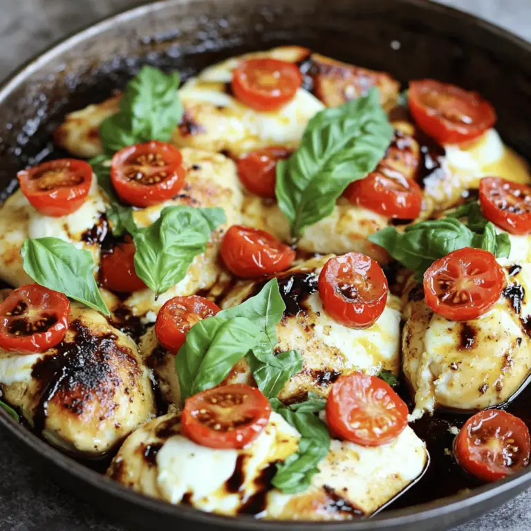 To make Classic Caprese Chicken, you'll need some simple yet fresh ingredients. Here’s the complete list of what you’ll need:
