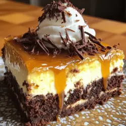 To make a delicious caramel brownie cheesecake, you need three main parts: the brownie base, the cheesecake layer, and the caramel sauce.