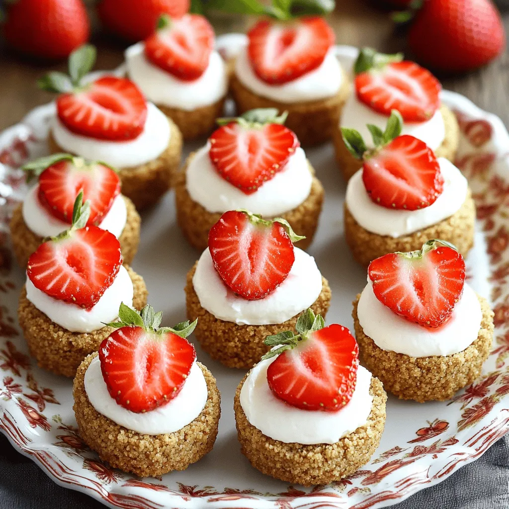 - 1 cup fresh strawberries, hulled and sliced - 8 oz cream cheese, softened - 1/2 cup powdered sugar