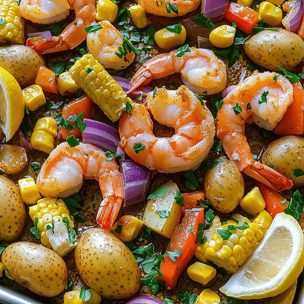 For a tasty Sheet Pan Shrimp Boil, you need a mix of fresh ingredients. Here’s what you will need: