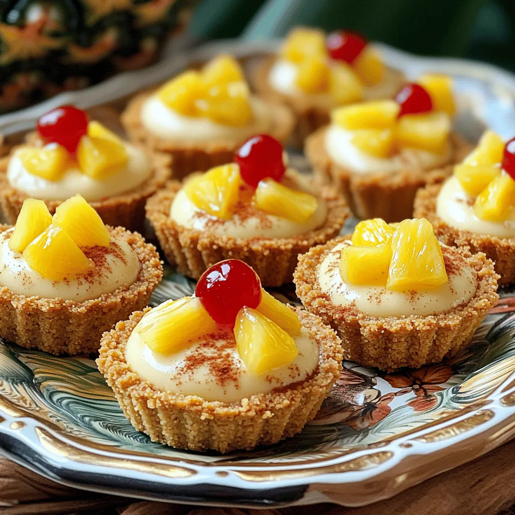 To make these tasty pineapple upside-down cheesecake bites, gather these ingredients: