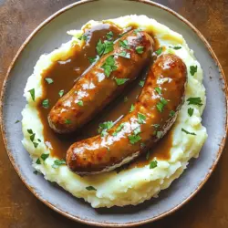 For an easy bangers and mash recipe, you need a few key ingredients. First, choose 6 pork sausages. You can pick spicy or herbed ones based on your taste. Next, grab 4 large potatoes. These will create your creamy mashed potatoes.