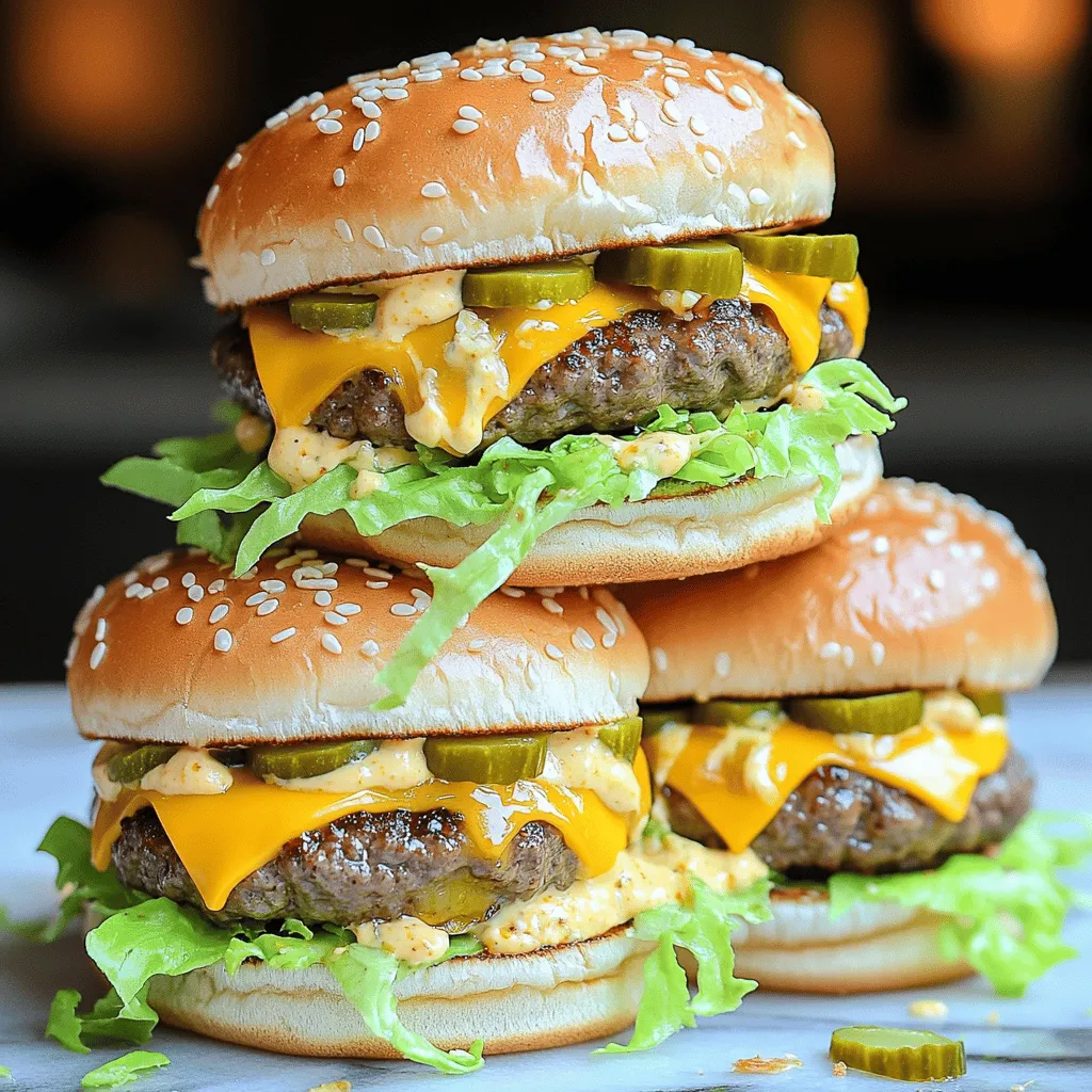 The key to great mini big mac cheeseburgers is quality ingredients. Here’s what you need: