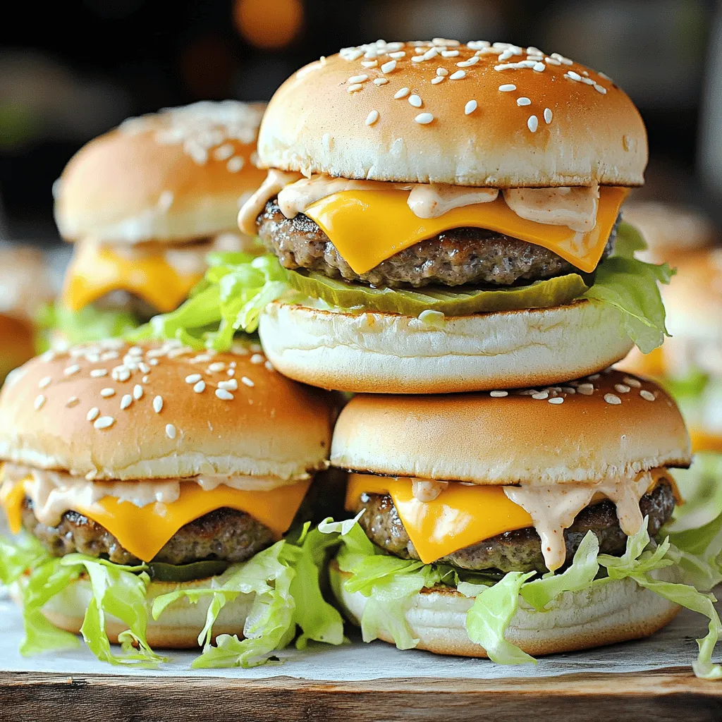 The key to great mini big mac cheeseburgers is quality ingredients. Here’s what you need: