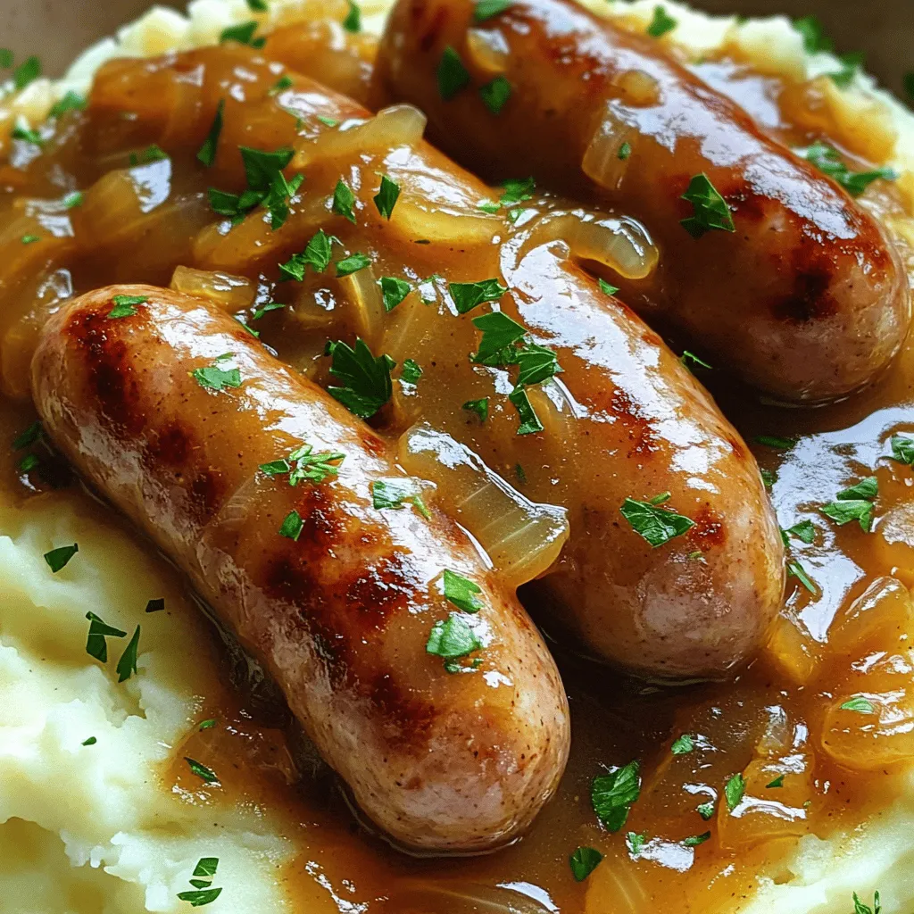 To make Irish bangers and mash with Guinness onion gravy, you need quality ingredients. Each item plays a role in building flavor and texture.