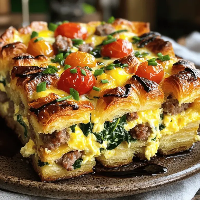 - 4 large croissants, cut into cubes - 6 large eggs - 1 cup whole milk