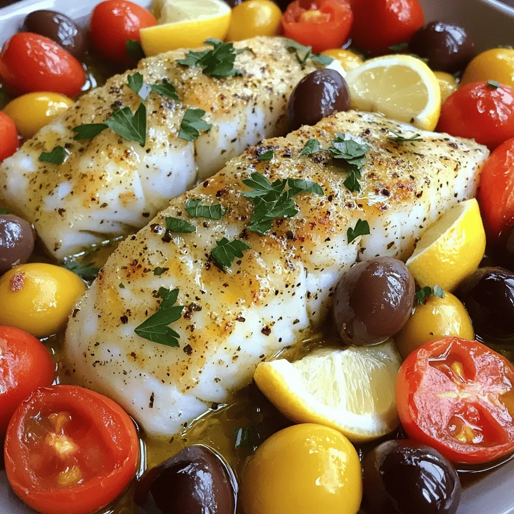- 4 cod fillets (about 6 oz each) - 2 tablespoons olive oil - 2 cloves garlic, minced