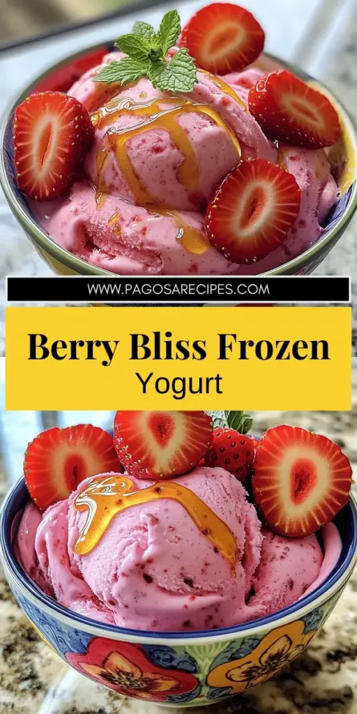 Beat the heat with my Refreshing Berry Bliss Strawberry Frozen Yogurt Delight! This creamy, fruity treat is not only easy to make at home but also packed with nutrients. Discover the simple steps to blend fresh strawberries, Greek yogurt, and sweeteners into a silky dessert you'll love. Perfect for summer, it's a healthy indulgence everyone can enjoy. Click through to explore the full recipe and enjoy every delightful bite!