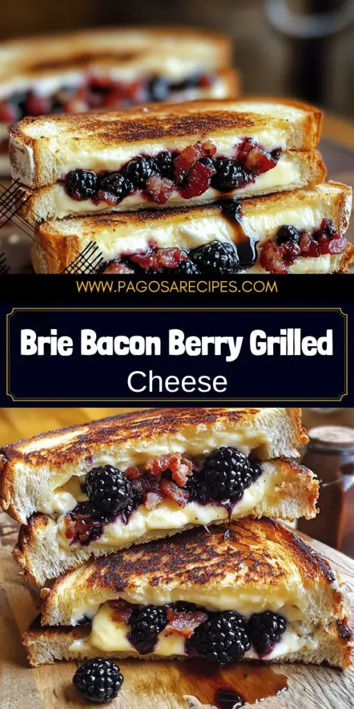 Indulge in a flavor explosion with my Brie, Bacon & Blackberry Grilled Cheese Delight! This gourmet sandwich layers creamy brie, crispy bacon, and sweet blackberries between crunchy sourdough bread, making it a tantalizing treat for any meal. Discover tips, variations, and step-by-step instructions to make this easy yet impressive dish. Click through for the full recipe and elevate your grilled cheese game today!